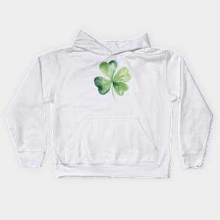 Watercolor Shamrock Kids Hoodie